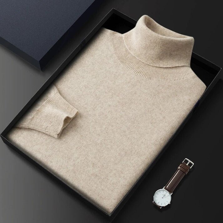 Men's Classic Knit Turtleneck Sweater for Any Occasion