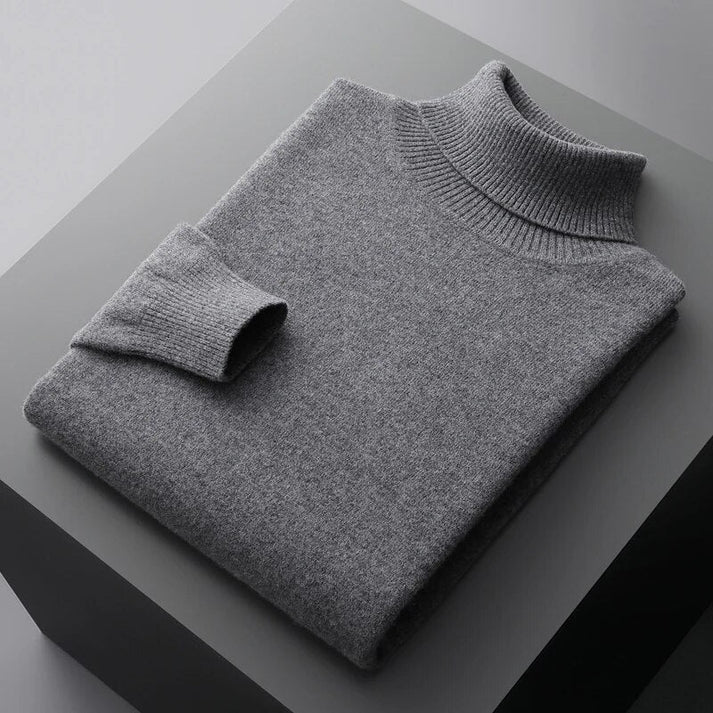 Men's Classic Knit Turtleneck Sweater for Any Occasion