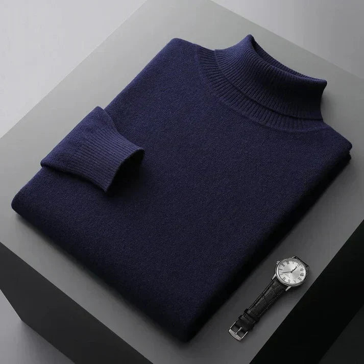 Men's Classic Knit Turtleneck Sweater for Any Occasion