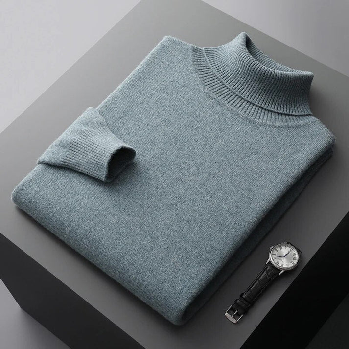Men's Classic Knit Turtleneck Sweater for Any Occasion