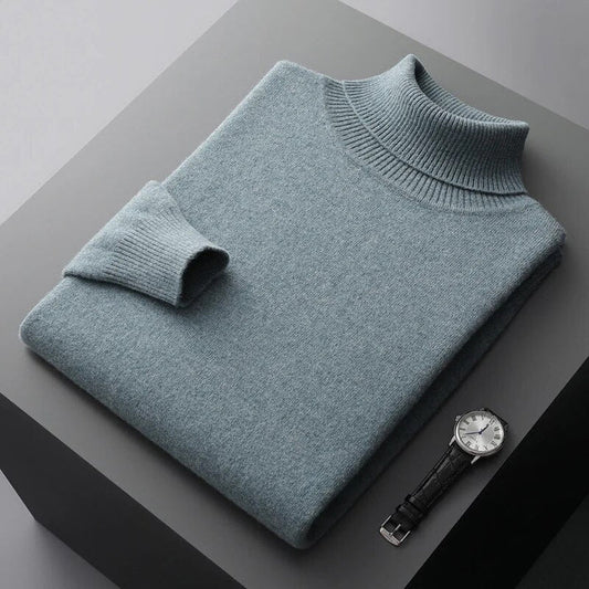 Men's Classic Knit Turtleneck Sweater for Any Occasion