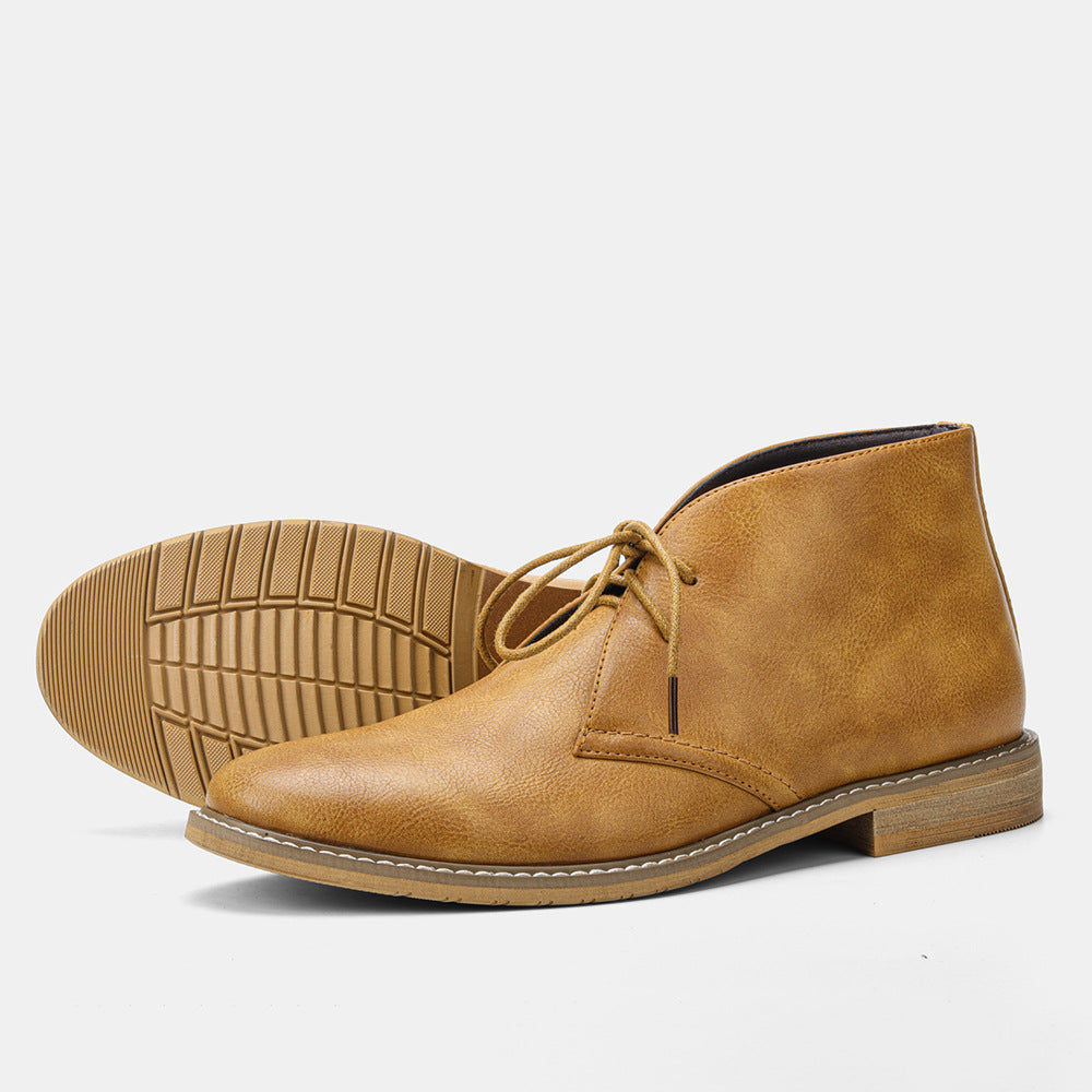 Men's Classic Lace-Up Ankle Boots - Stylish Desert Footwear