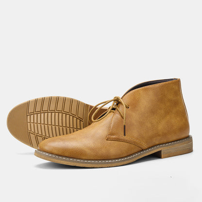 Men's Classic Lace-Up Ankle Boots - Stylish Desert Footwear