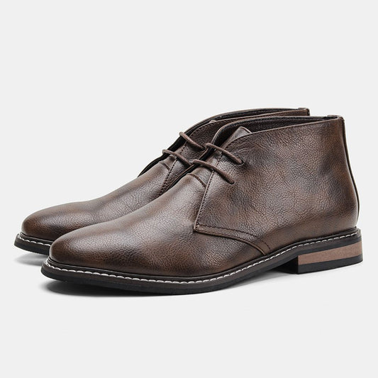 Men's Classic Lace-Up Ankle Boots - Stylish Desert Footwear