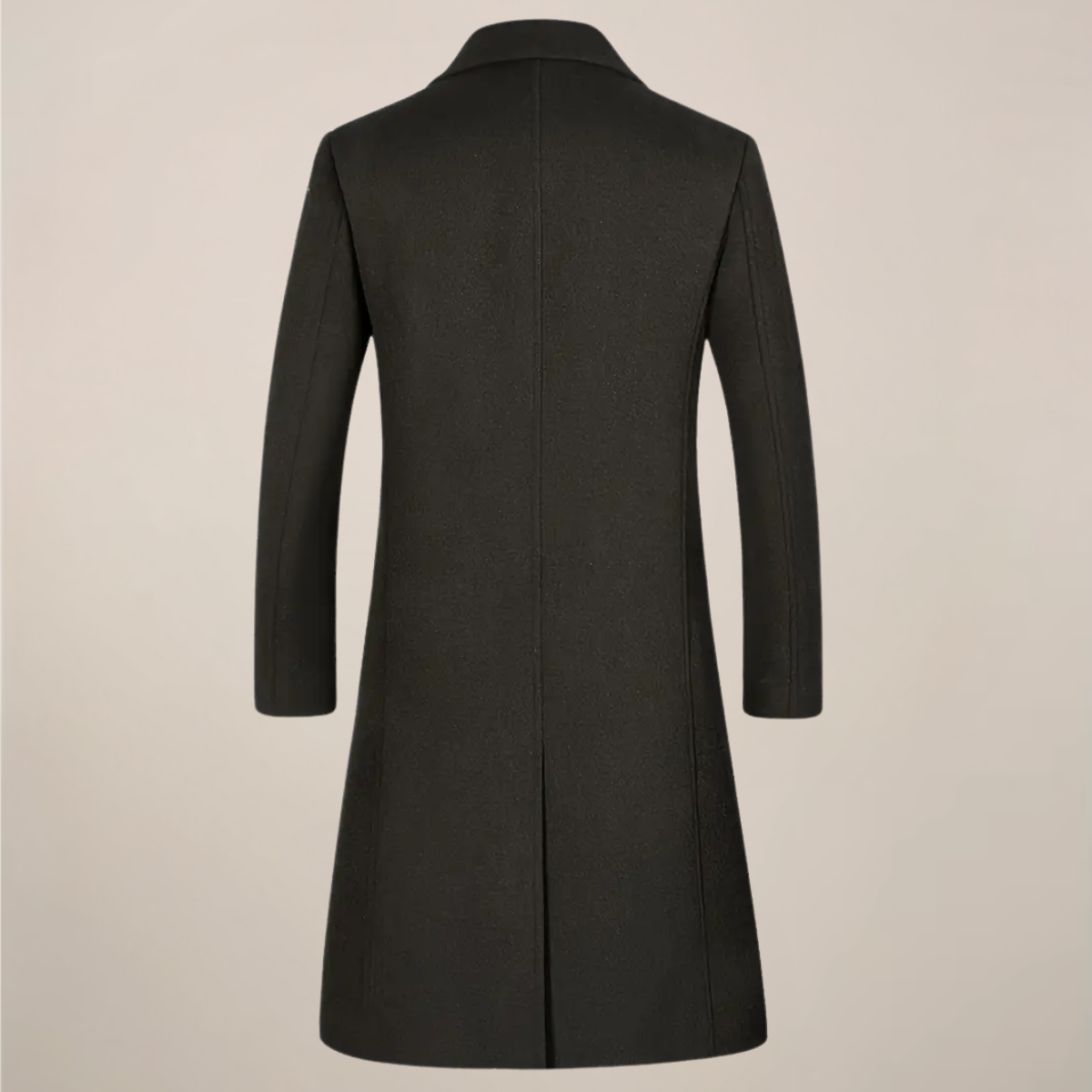 Men’s Classic Lapel Long Overcoat for Fall & Winter Wear