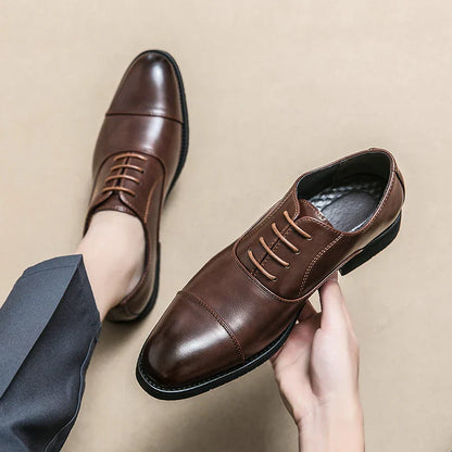 Men’s Classic Oxford Dress Shoes – Stylish Lace-Up Formal Footwear