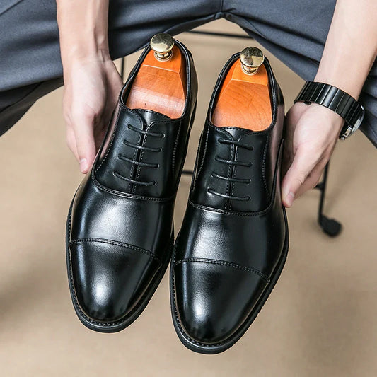 Men’s Classic Oxford Dress Shoes – Stylish Lace-Up Formal Footwear