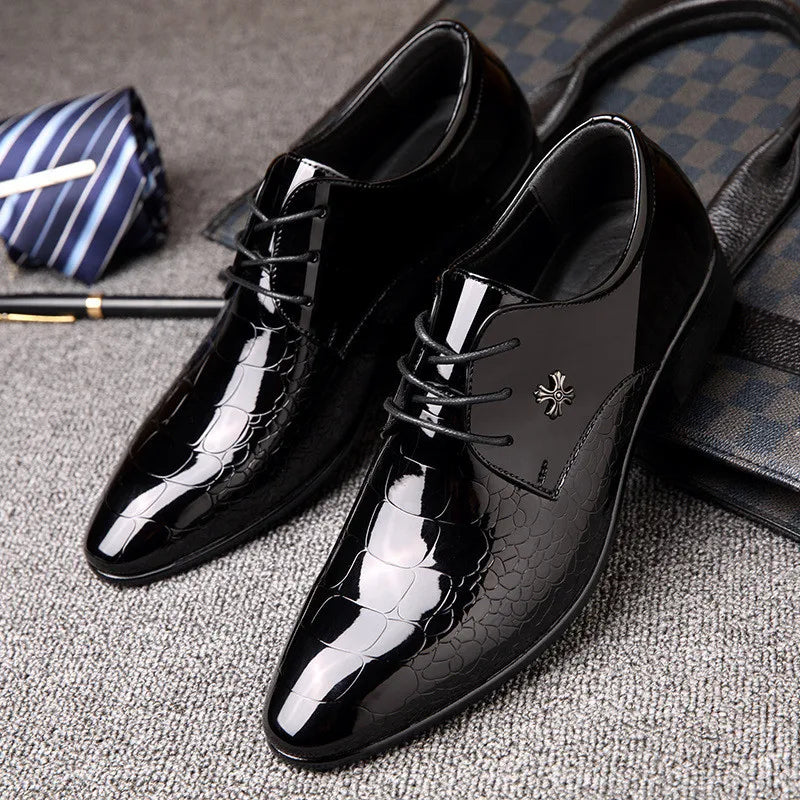 Men’s Classic Oxford Dress Shoes – Textured Style for Formal Events