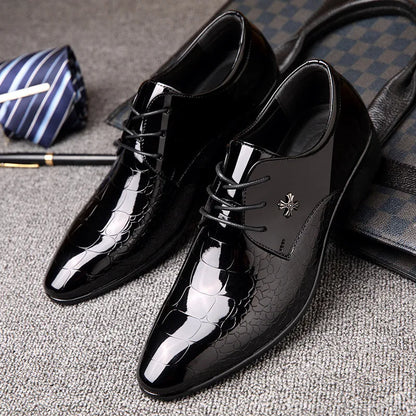 Men’s Classic Oxford Dress Shoes – Textured Style for Formal Events