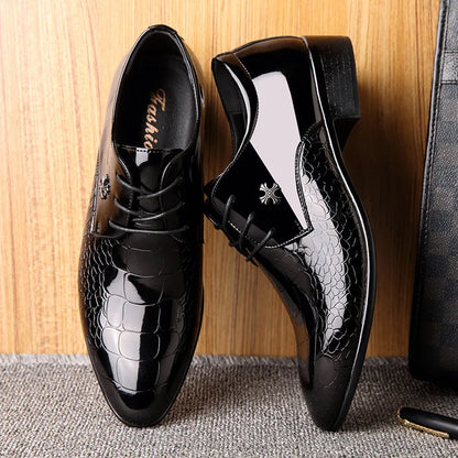 Men’s Classic Oxford Dress Shoes – Textured Style for Formal Events