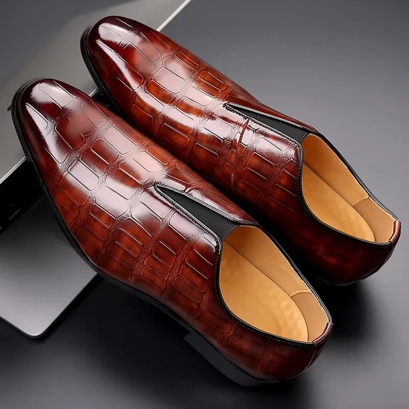 Men's Classic Patterned Dress Shoes for Formal Events