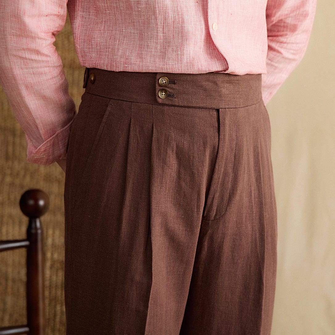 Men's Classic Trousers - Stylish Side-Tab Design for Formal Events