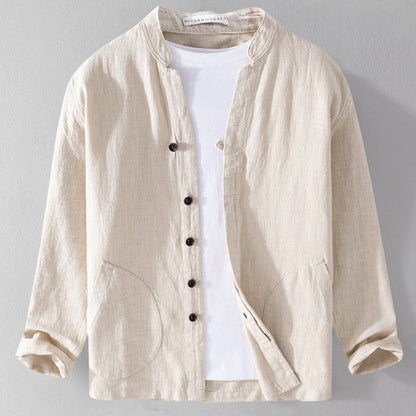 Men's Collared Shirt Jacket Clean Fit Spring Layer