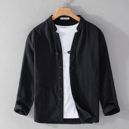Men's Collared Shirt Jacket Clean Fit Spring Layer