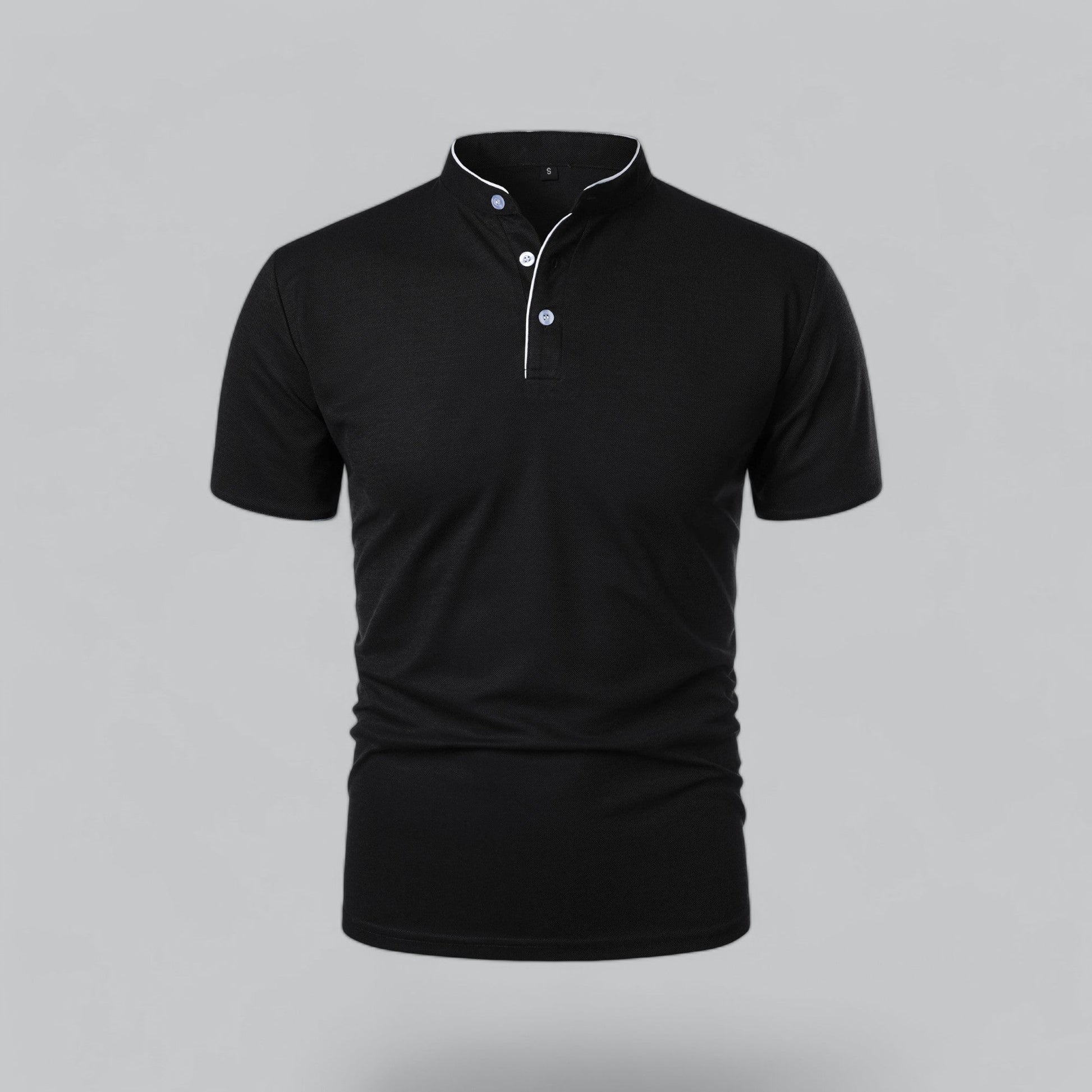 Men’s Collarless Polo Shirt – Classic Style for Any Occasion
