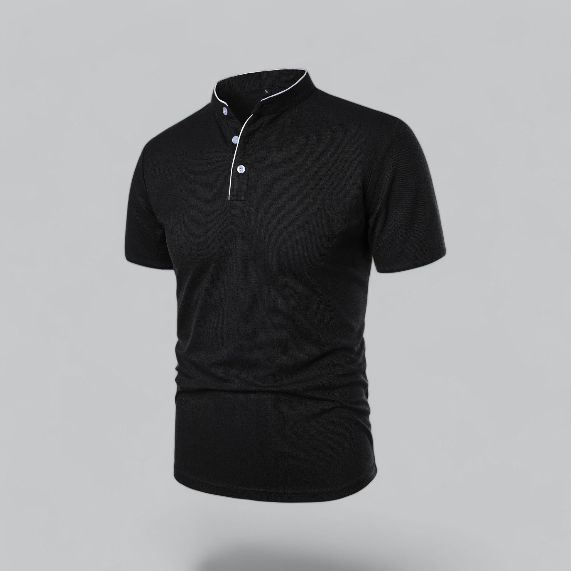 Men’s Collarless Polo Shirt – Classic Style for Any Occasion