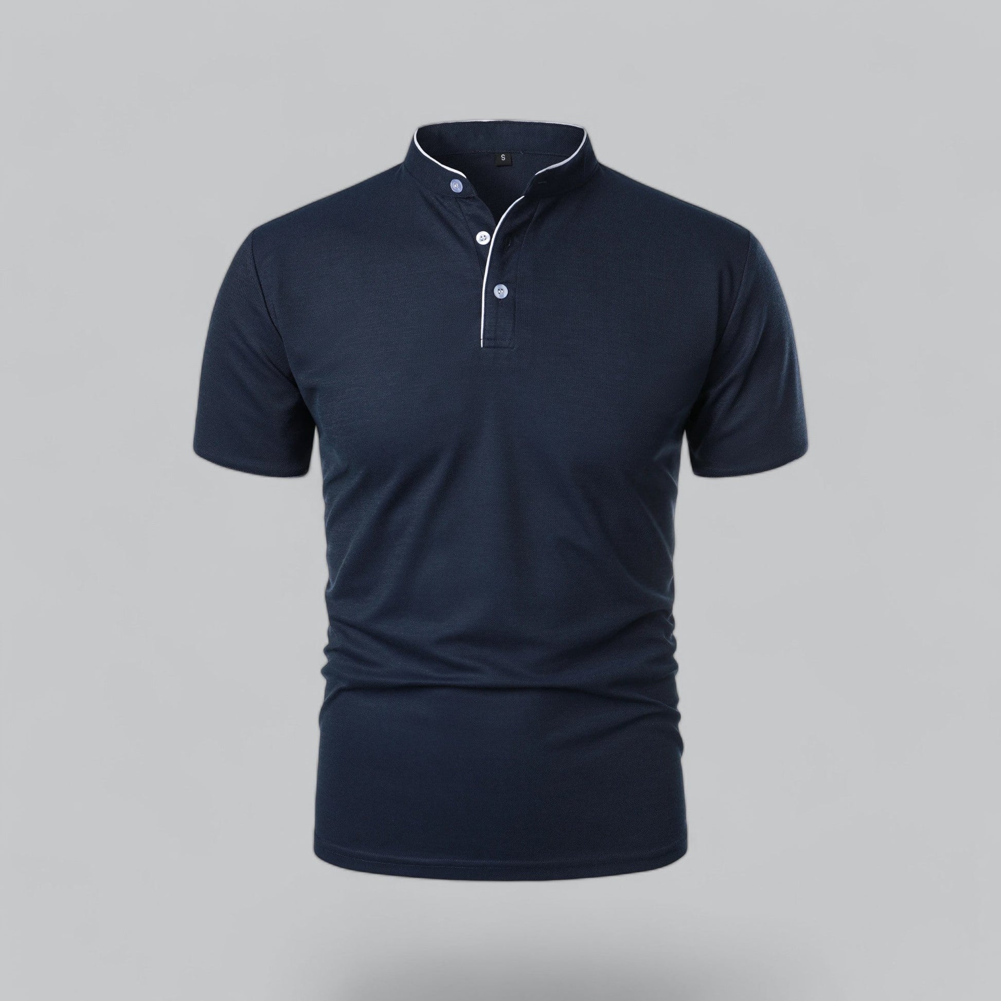 Men’s Collarless Polo Shirt – Classic Style for Any Occasion