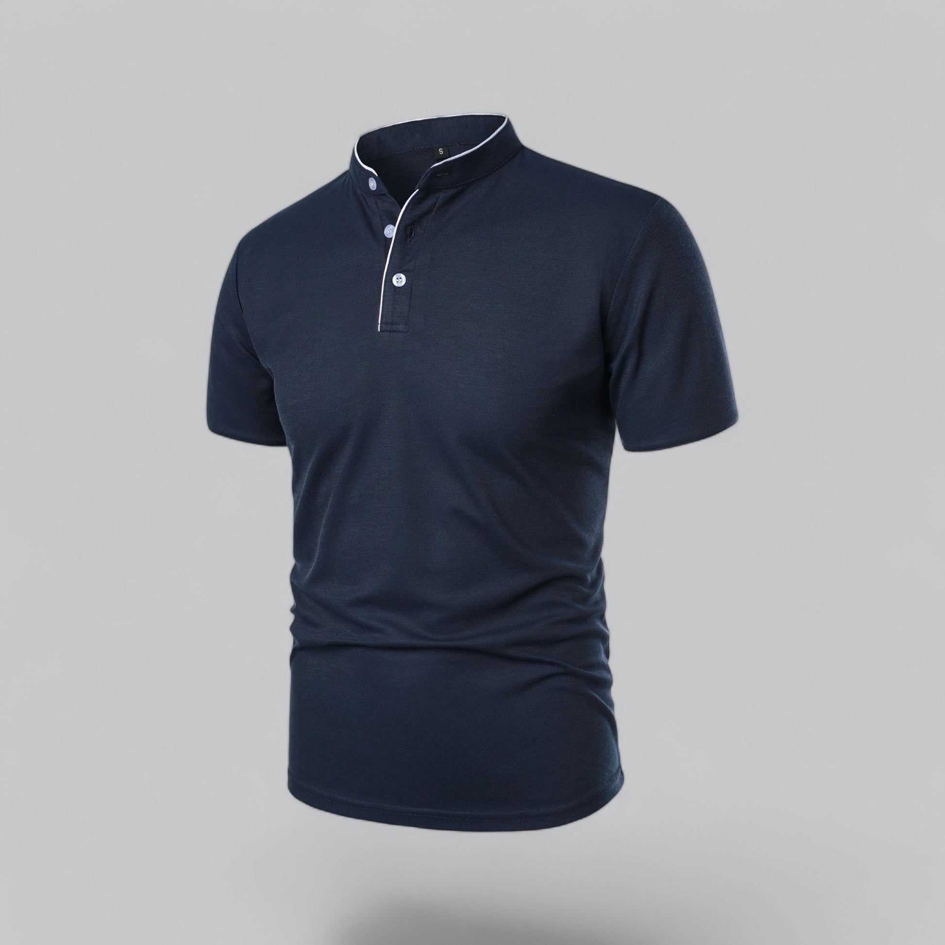 Men’s Collarless Polo Shirt – Classic Style for Any Occasion