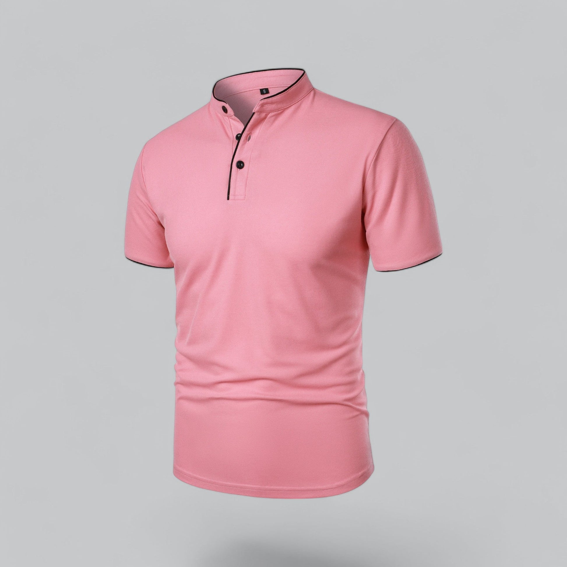 Men’s Collarless Polo Shirt – Classic Style for Any Occasion