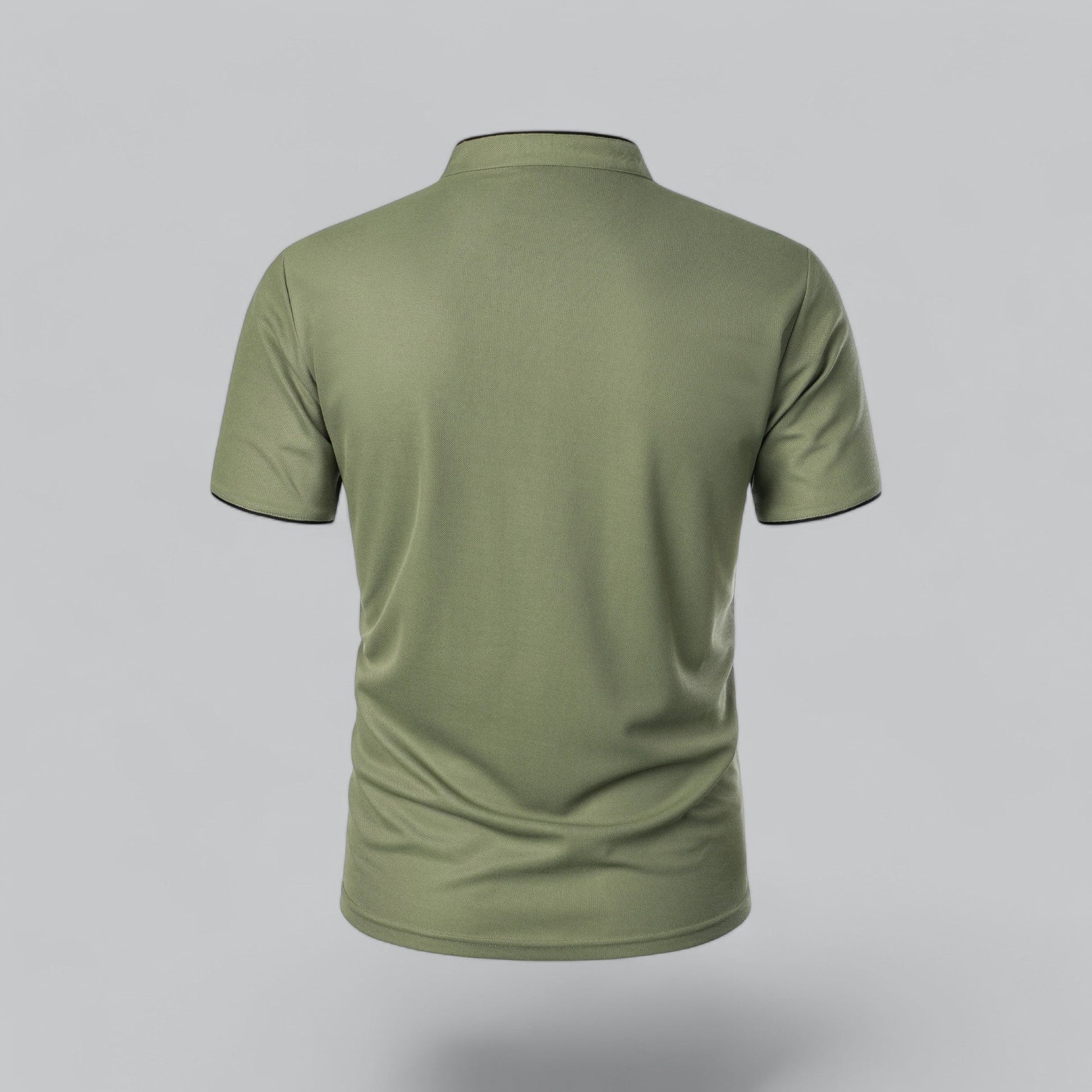 Men’s Collarless Polo Shirt – Classic Style for Any Occasion