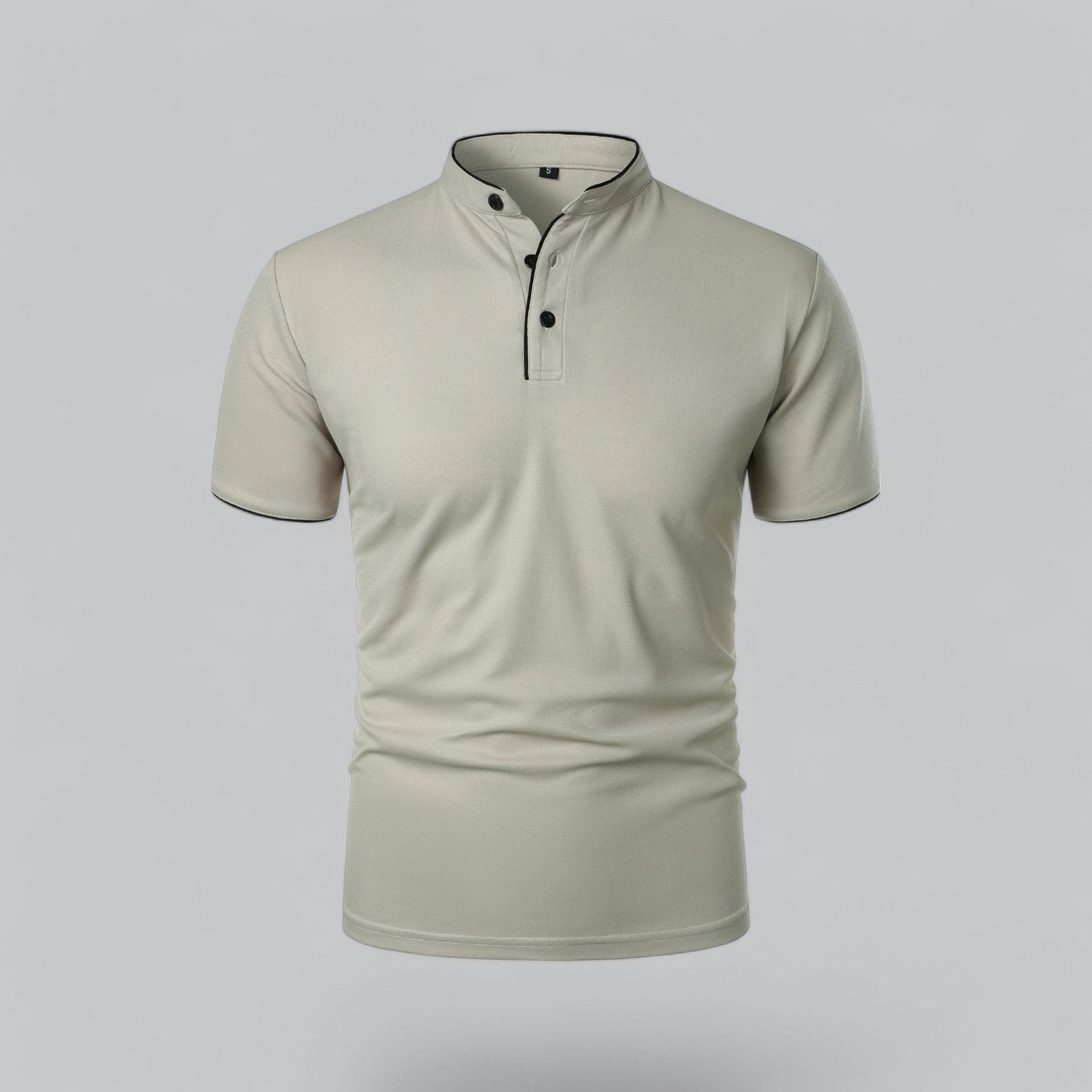 Men’s Collarless Polo Shirt – Classic Style for Any Occasion