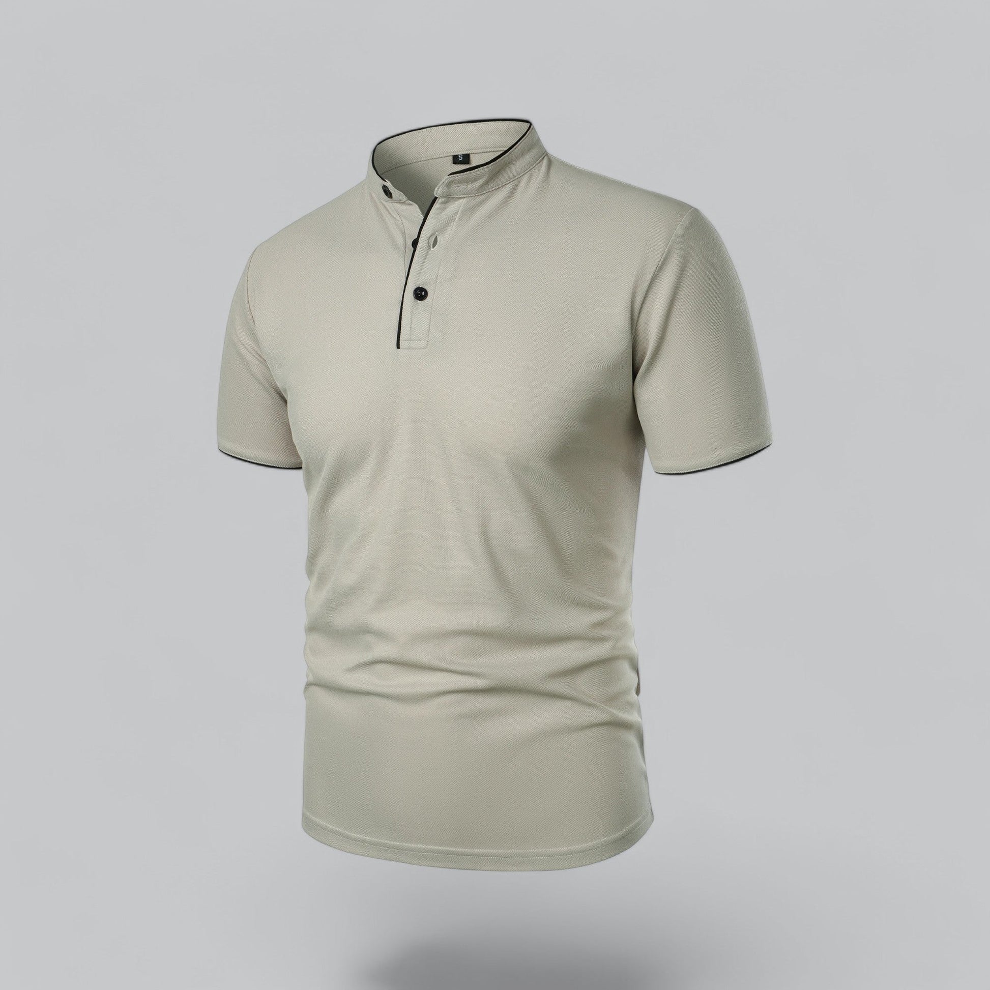 Men’s Collarless Polo Shirt – Classic Style for Any Occasion