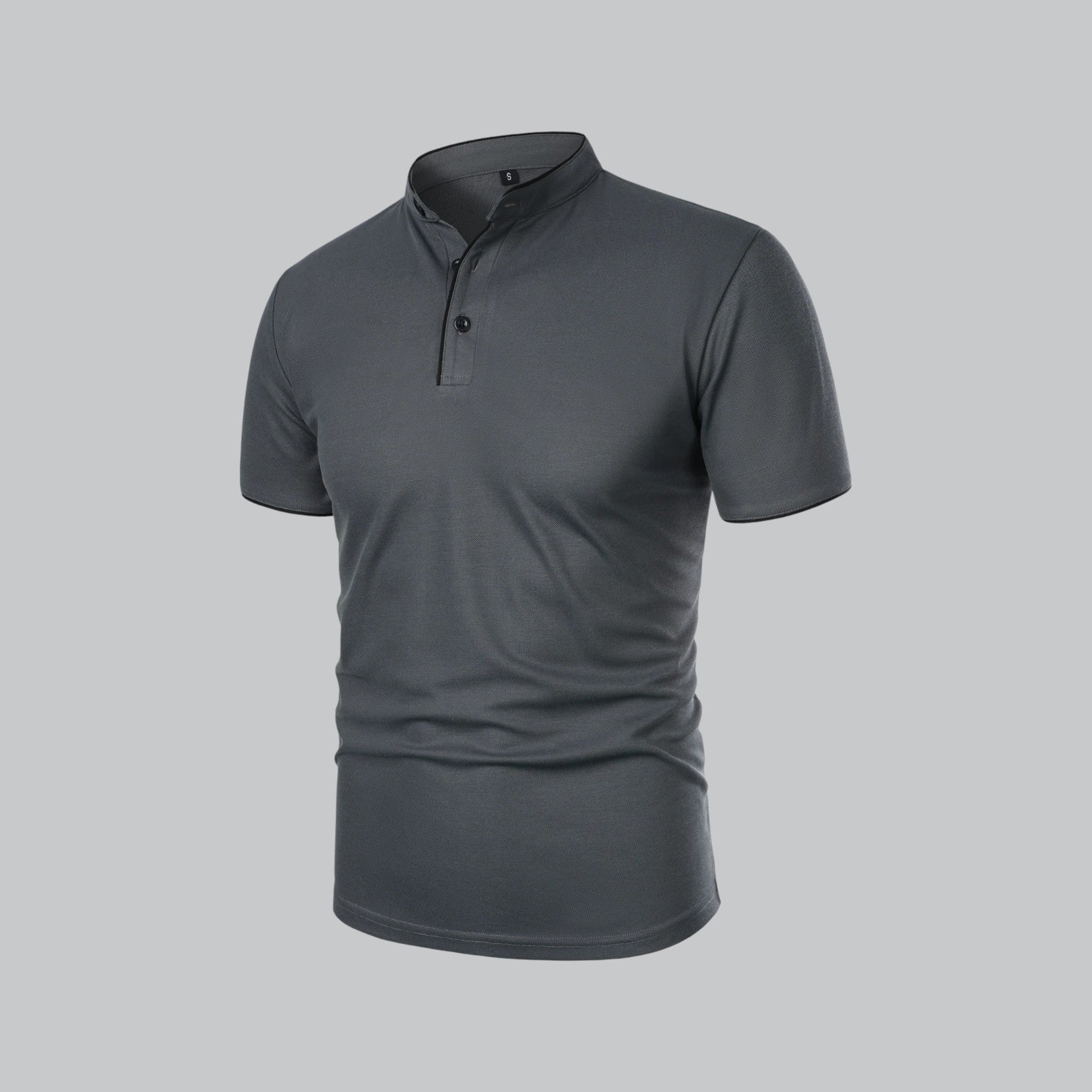 Men’s Collarless Polo Shirt – Classic Style for Any Occasion