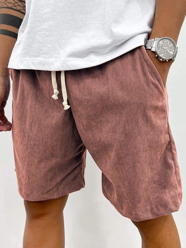 Men’s Corduroy Stretch Shorts – Stylish Ribbed Texture for Spring Wear