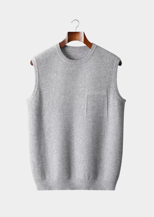 Men’s Crew Neck Vest - Sleek Sleeveless Style for Any Occasion