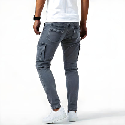 Men's Denim Trousers | Cargo Pocket Design
