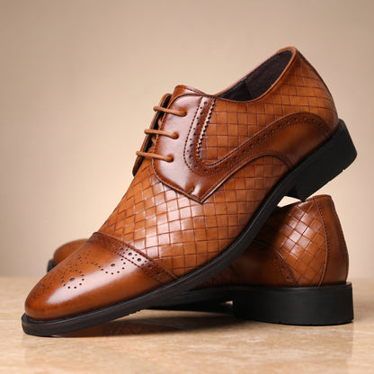 Men's Derby Brogue Shoes Cushioned Wingtip Dress Shoes