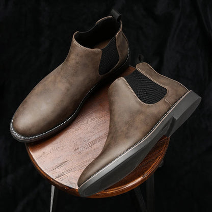 Men's Dress Chelsea Boots with Stylish Elastic Panels for Smart Occasions