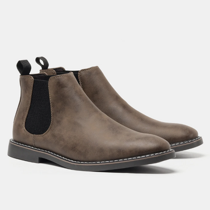 Men's Dress Chelsea Boots with Stylish Elastic Panels for Smart Occasions