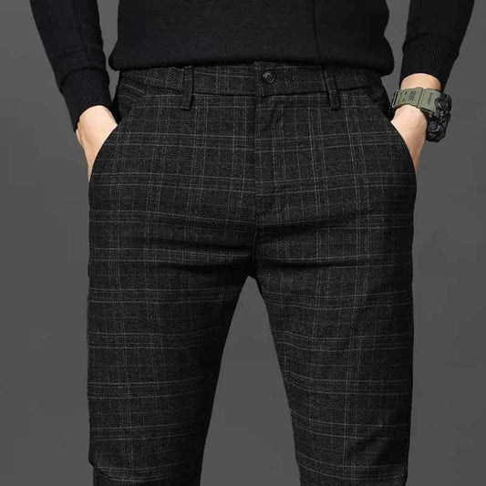 Men's Dress Trousers | Slim Fit Checked & Smart Casual