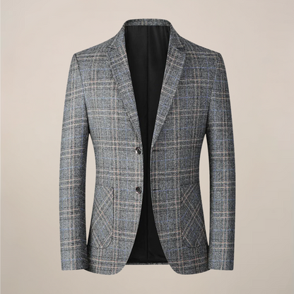 Men’s Embroidered Slim Fit Blazer – Stylish One-Button Jacket for Formal Events
