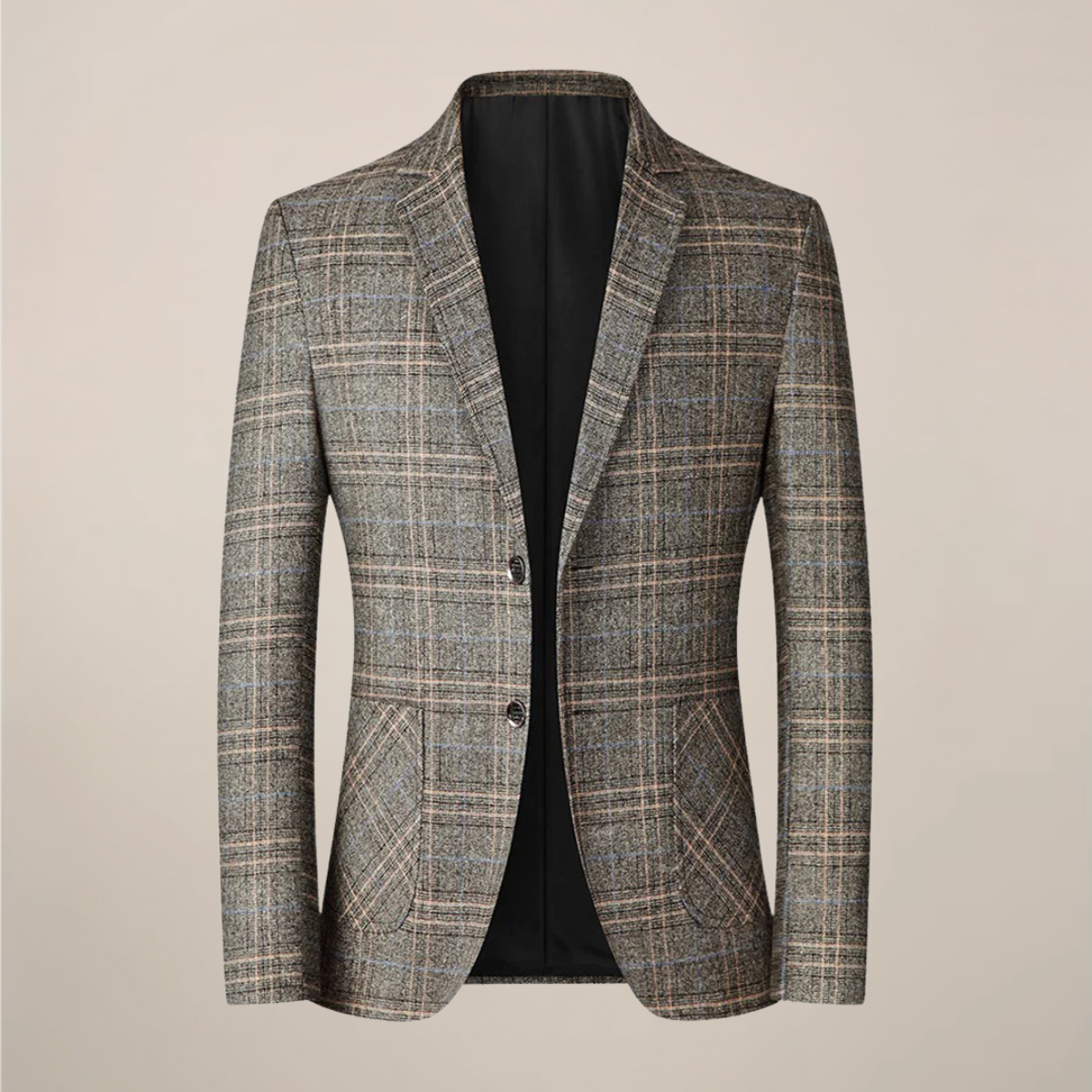 Men’s Embroidered Slim Fit Blazer – Stylish One-Button Jacket for Formal Events