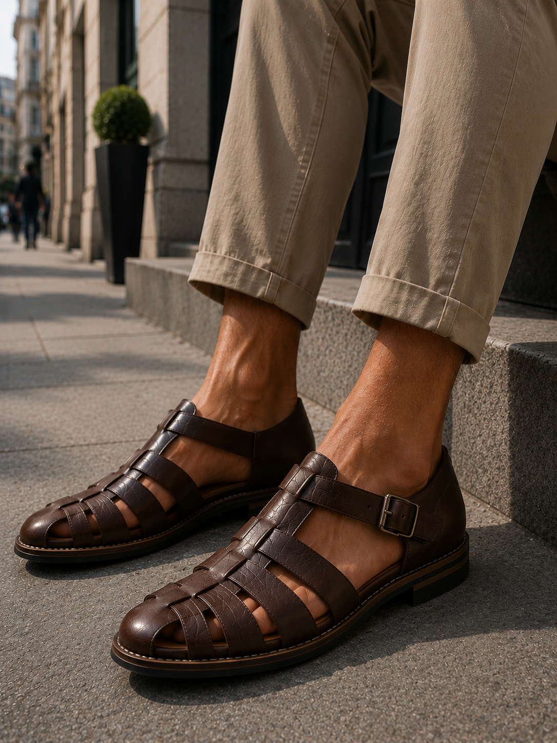 Men's Fisherman Sandals | Closed-Toe & Buckle Fastening