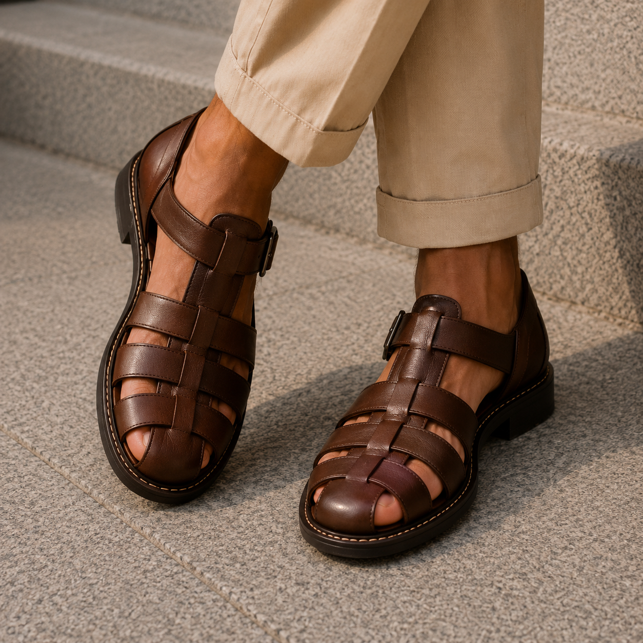 Men's Fisherman Sandals | Closed-Toe & Buckle Fastening