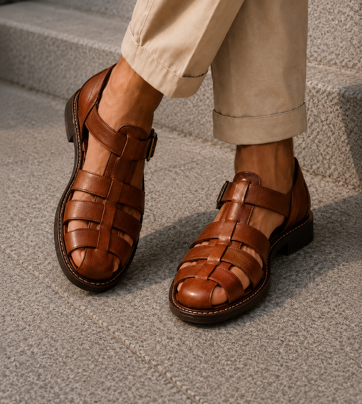 Men's Fisherman Sandals | Closed-Toe & Buckle Fastening