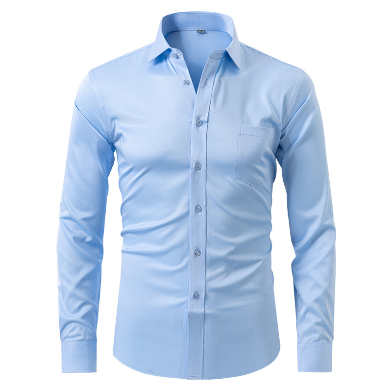 Men's Flexible Cotton Dress Shirt for Office Wear