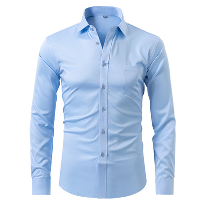 Men's Flexible Cotton Dress Shirt for Office Wear
