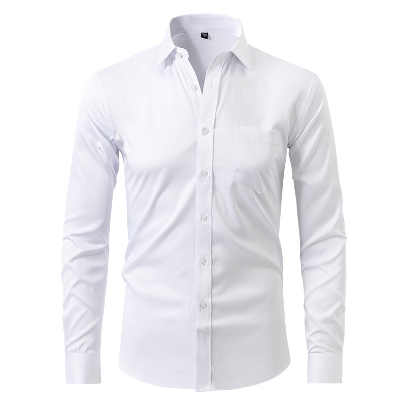 Men's Flexible Cotton Dress Shirt for Office Wear
