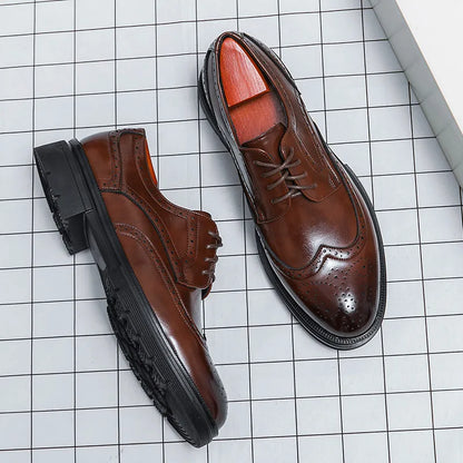 Men’s Formal Dress Shoes – Brock Cut – Rounded Toe for Business and Events