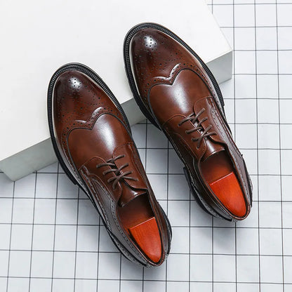 Men’s Formal Dress Shoes – Brock Cut – Rounded Toe for Business and Events