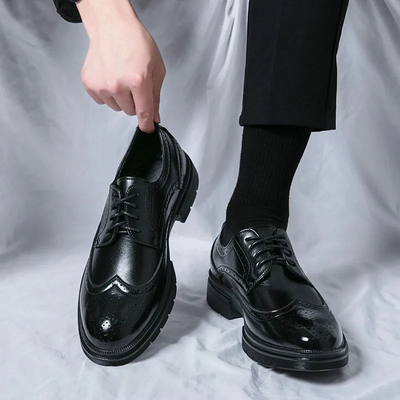 Men’s Formal Dress Shoes – Brock Cut – Rounded Toe for Business and Events