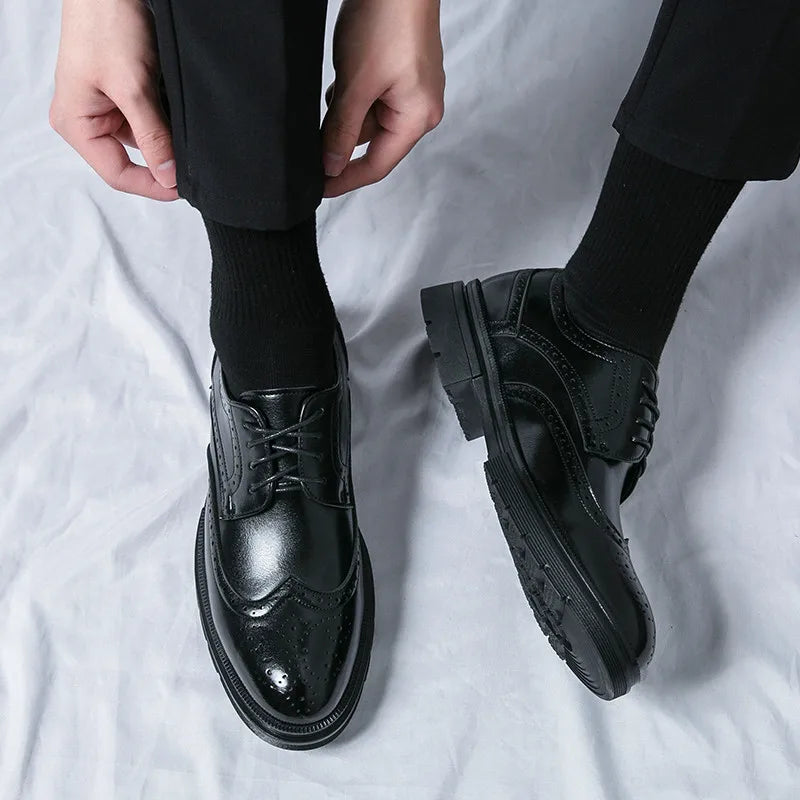 Men’s Formal Dress Shoes – Brock Cut – Rounded Toe for Business and Events