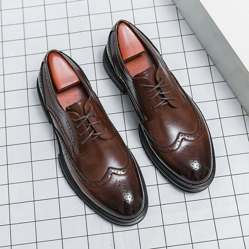 Men’s Formal Dress Shoes – Brock Cut – Rounded Toe for Business and Events