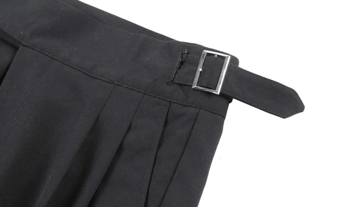 Men's Formal High-Waisted Pleated Trousers for Events