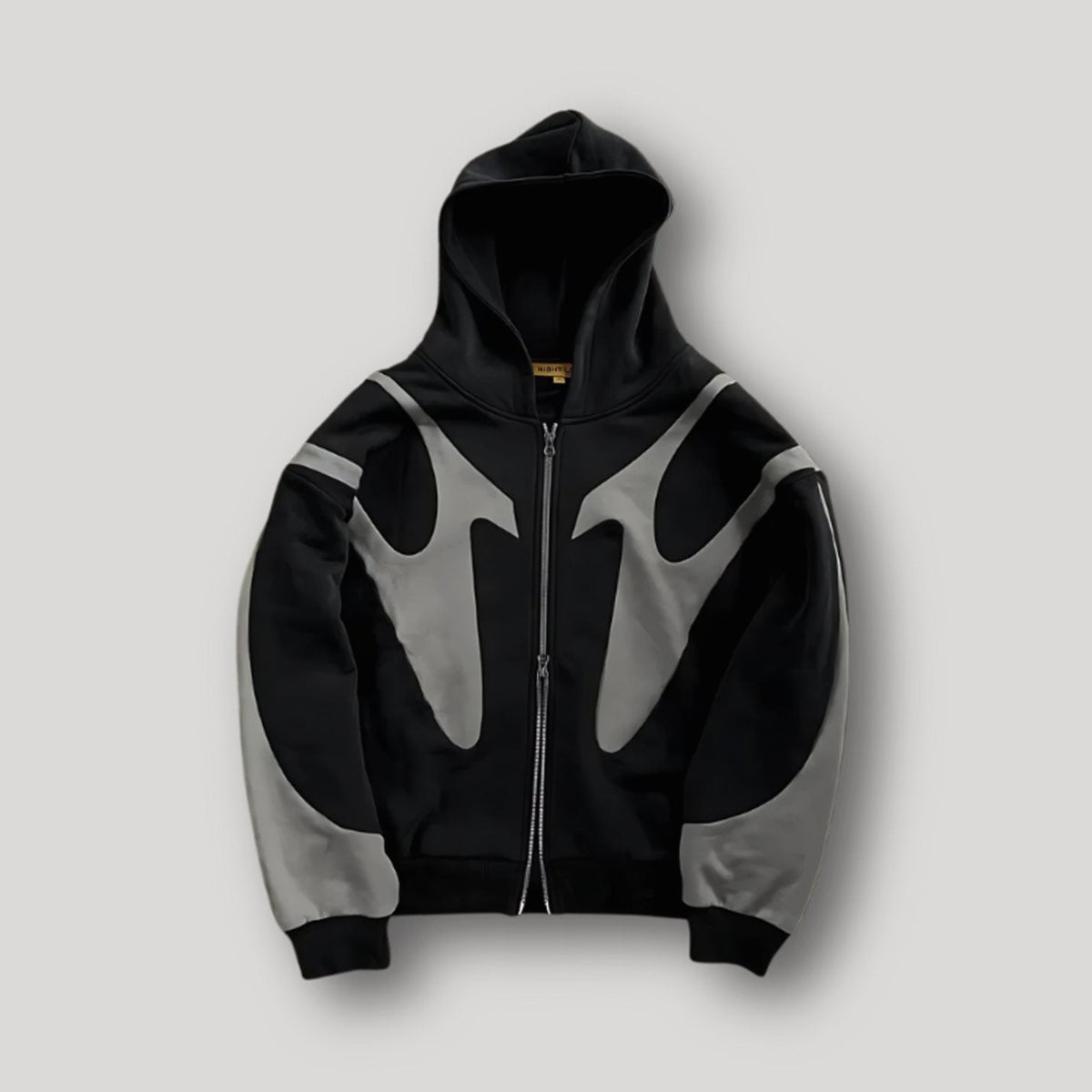 Men's Full-Zip Graphic Hoodie | Bold Contrast-Panel Design
