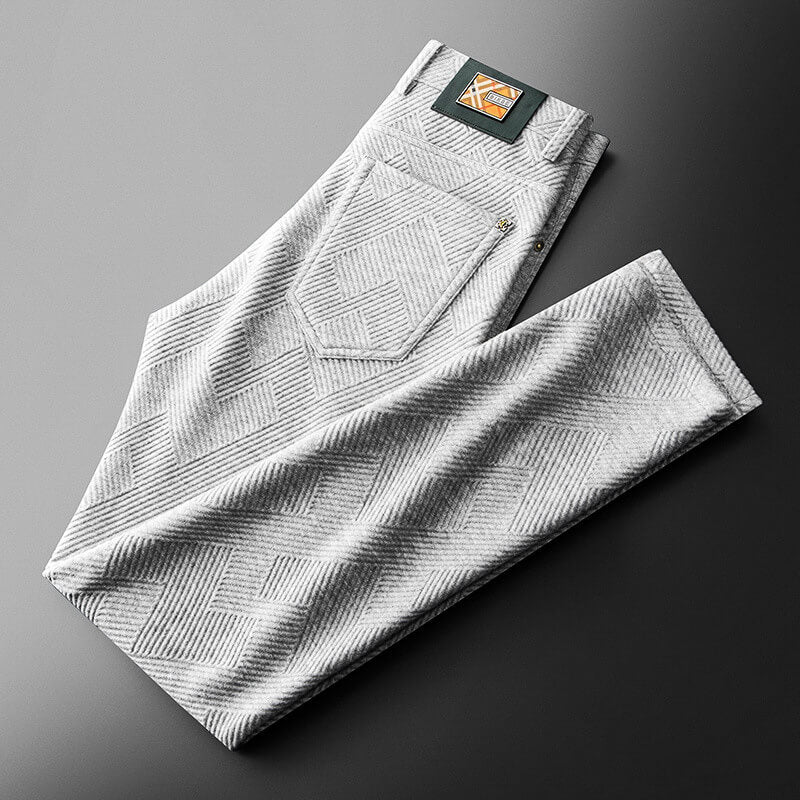 Men's Geometric Pattern Trousers for Stylish Occasions